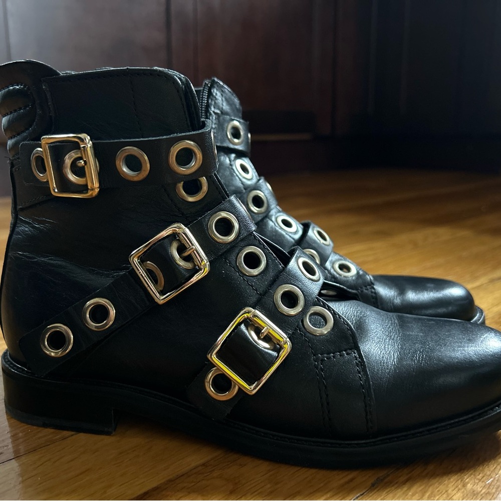 Maje buckle black boots